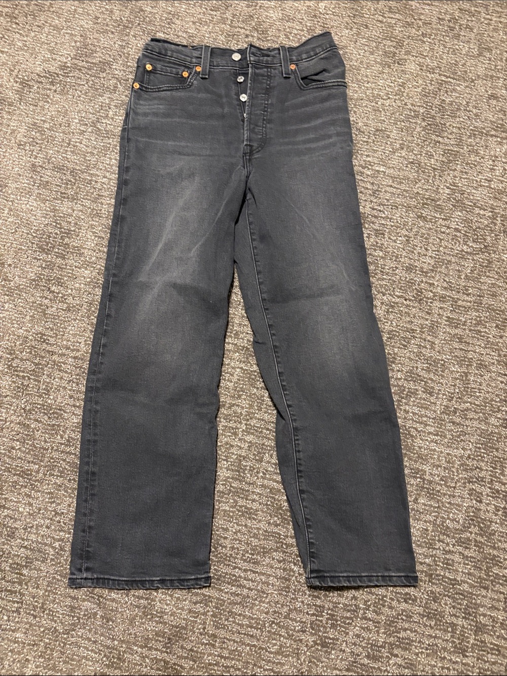 Women’s rib cage Black Straight-Leg Levi Jeans
